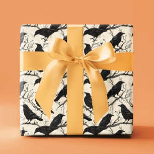 Raven Halloween Crow Autumn  Wrapping Paper