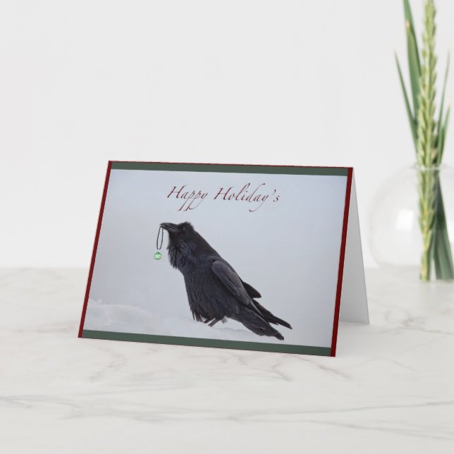 Raven Happy Holiday Card (Front)