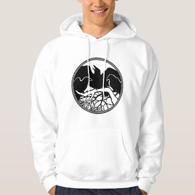 Raven Hoodie Unisex Raven / Crow Art Shirts (Front)