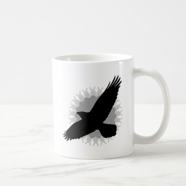 Raven in Flight Coffee Mug (Right)