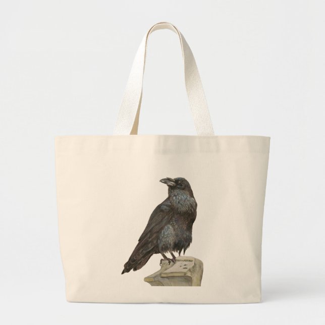 Raven Large Tote Bag (Front)