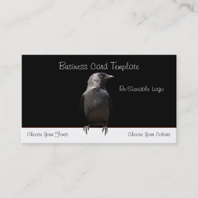 Raven Logo Business Card (Front)