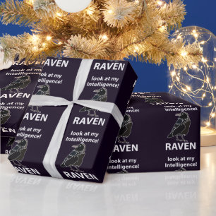 Raven Look At My Intelligence Raven Wrapping Paper