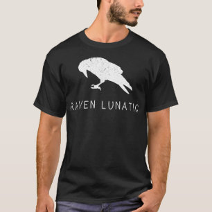 Raven Lunatic  Fun Bird Goth Gothic Gift Men T-Shirt