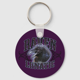 Raven Lunatic Key Ring
