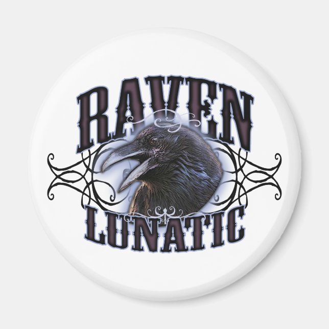 Raven Lunatic Magnet (Front)