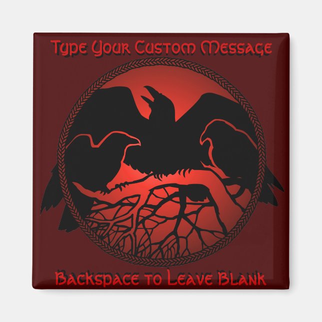 Raven Magnet Raven Personalised Fridge Magnet Gift (Front)