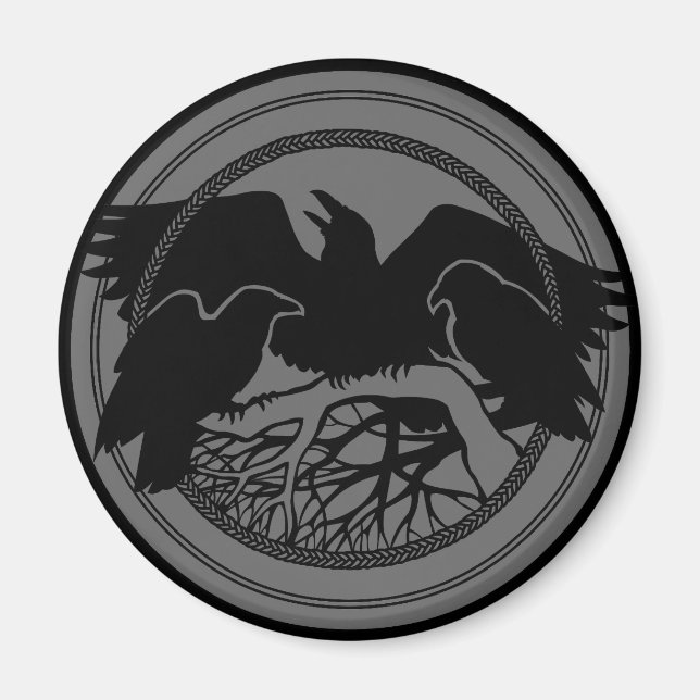 Raven Magnets Raven Native Art Fridge Magnet Gift (Front)
