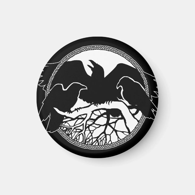 Raven Magnets Raven Native Art Fridge Magnet Gifts (Front)