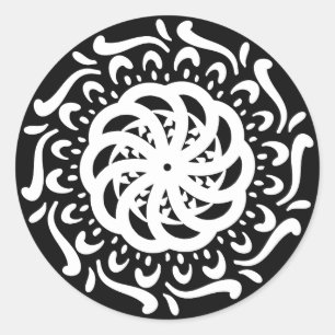 Raven Mandala Classic Round Sticker