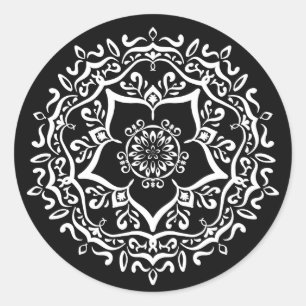 Raven Mandala Classic Round Sticker