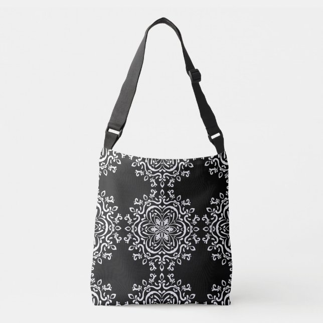 Raven Mandala Crossbody Bag (Front)