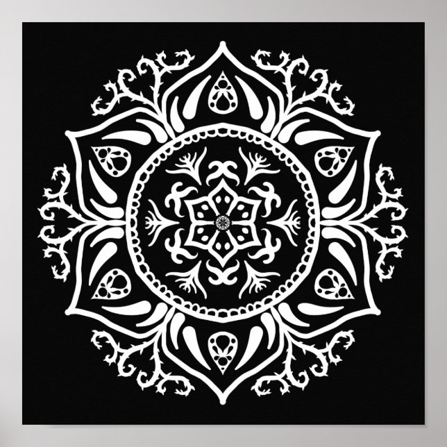 Raven Mandala Poster (Front)