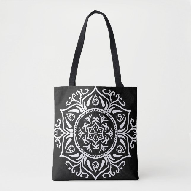 Raven Mandala Tote Bag (Front)