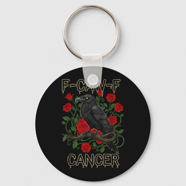 Raven Meme Funny Black Crow Humour Joke Fcawf Key Ring (Front)