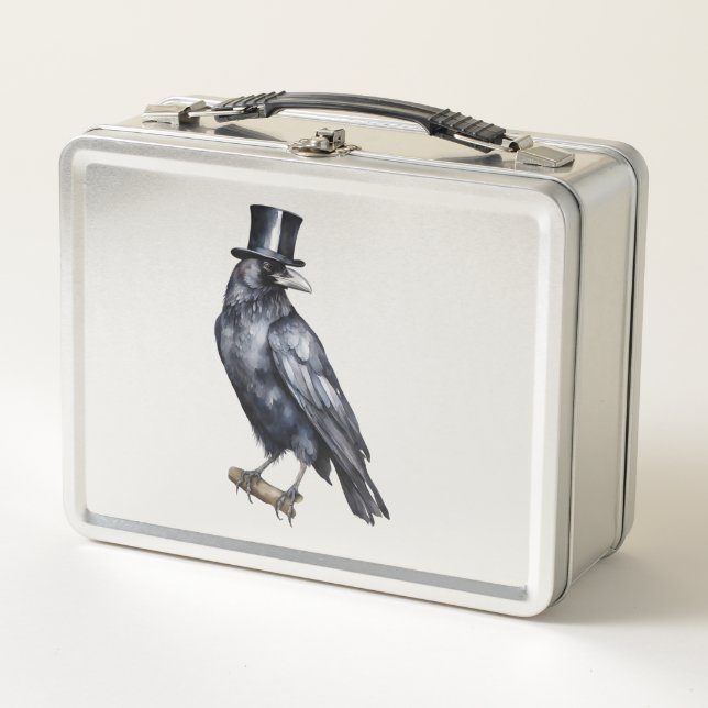 Raven Metal Lunch Box (Front)