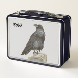 Raven Metal Lunch Box
