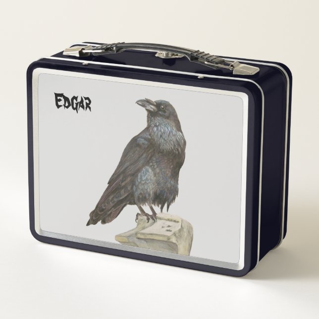 Raven Metal Lunch Box (Back)
