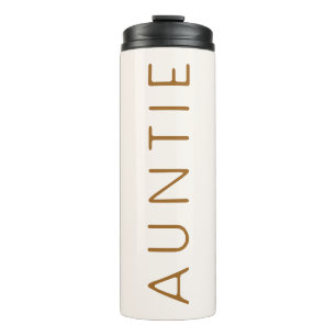 RAVEN Modern Bohemian Beige Auntie Travel Thermal Tumbler