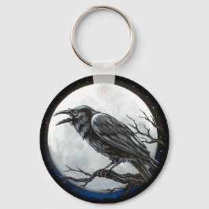 Raven Moon Key Ring