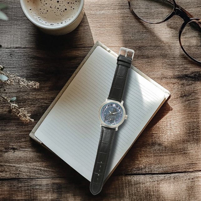 Raven Moon Phase Stars Blue Watch (Creator Uploaded)