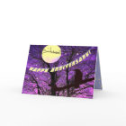 Raven, Moon, Sun, Stars,  Anniversary Card