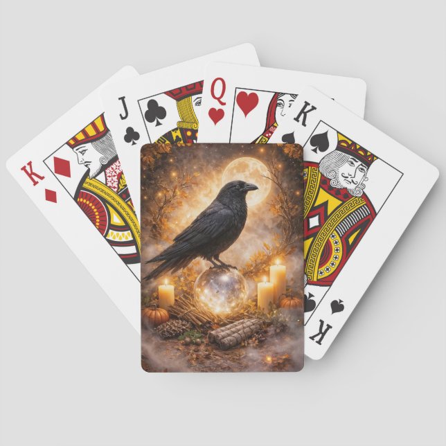 Raven Mystical Magical Witchy Playing Cards (Back)