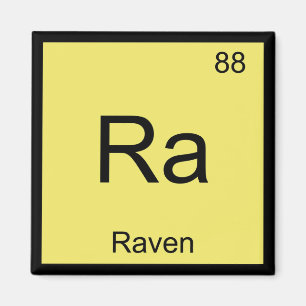 Raven Name Chemistry Element Periodic Table Magnet