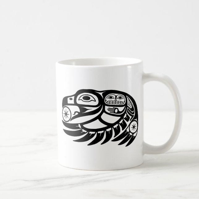 Raven Native American Design Coffee Mug (Right)