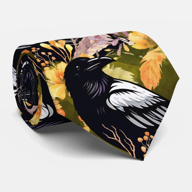 Raven Neck Tie (Rolled)