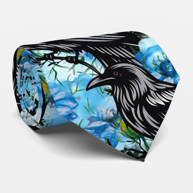 Raven Neck Tie (Rolled)