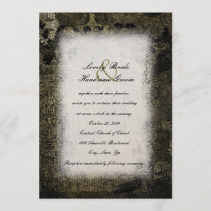 Raven Night Gothic Dark Wedding Invitation