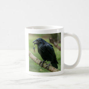 Raven on a Branch with Key Coffee Mug