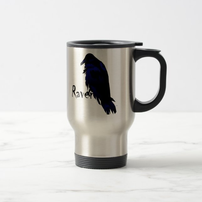 Raven on Raven Travel Mug (Right)
