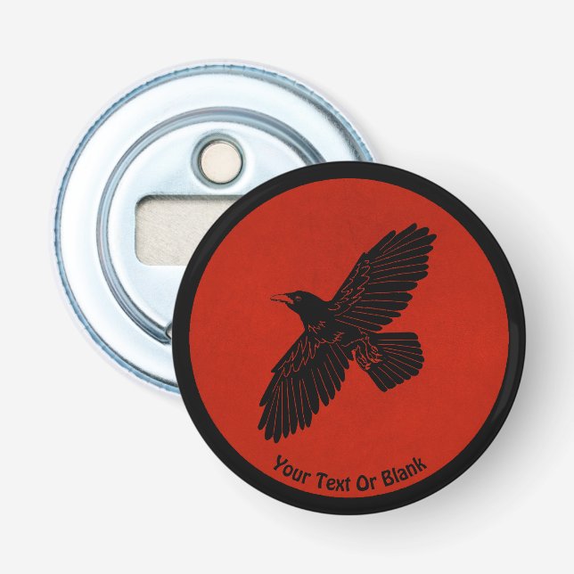 Raven On Red Bottle Opener (Front)