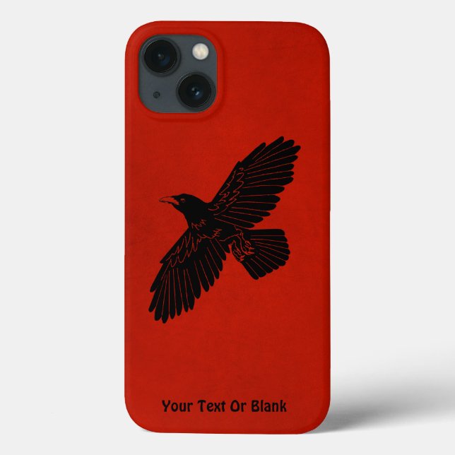 Raven On Red Case-Mate iPhone Case (Back)