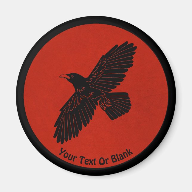 Raven On Red Magnet (Front)