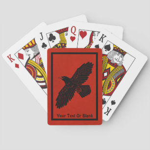 Raven On Red Playing Cards