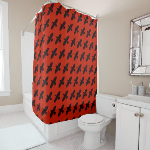 Raven On Red Shower Curtain