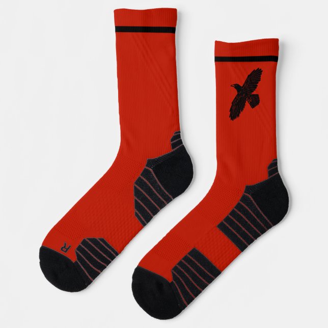 Raven On Red Socks (Left)
