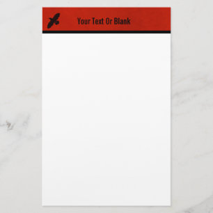 Raven On Red Stationery