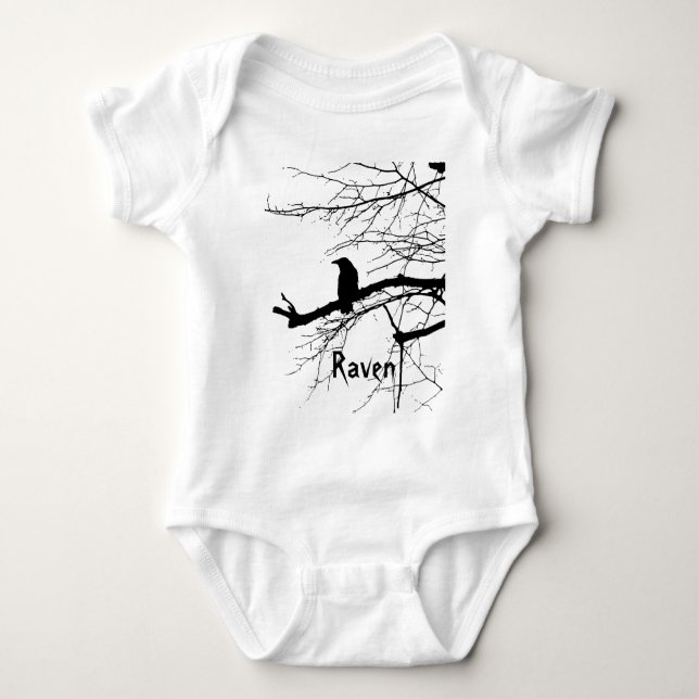 Raven on the Tree Baby Bodysuit (Front)