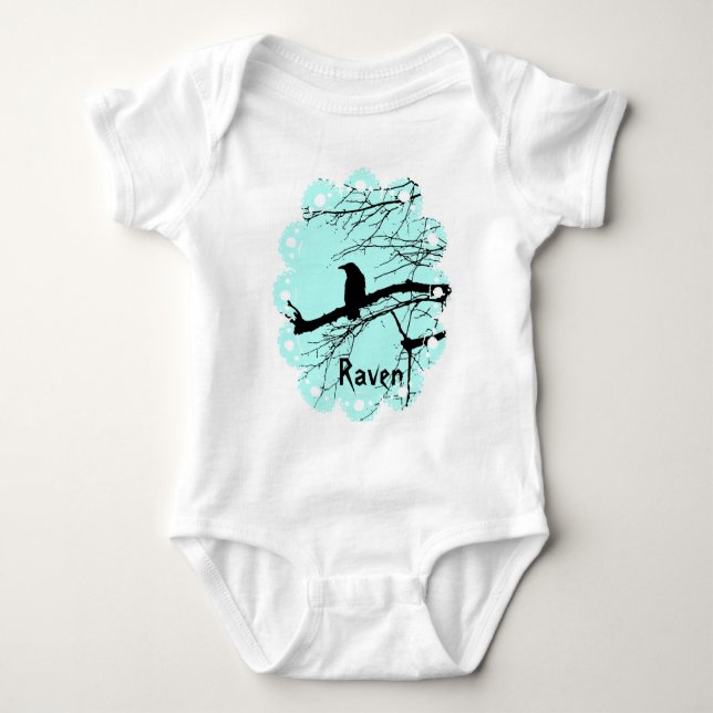 Raven on the Tree Baby Bodysuit (Front)