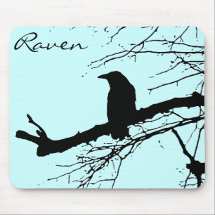 Raven on the Tree Mouse Mat
