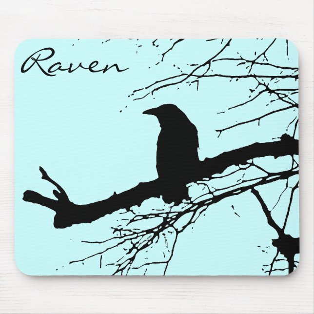 Raven on the Tree Mouse Mat (Front)