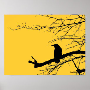 Raven on the Tree Poster