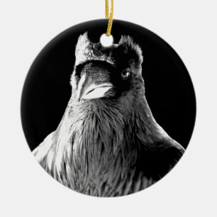 Raven Ornament Personalised Raven Decoration Gift