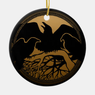 Raven Ornament Personalised Raven Decoration Gift