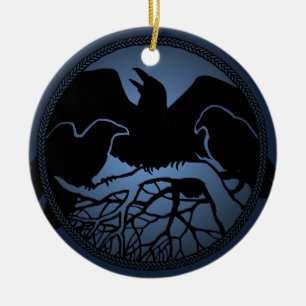 Raven Ornament Personalised Raven Decoration Gift