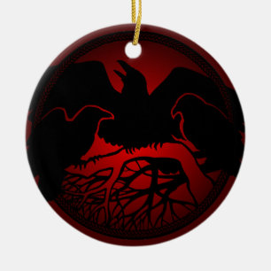 Raven Ornament Personalised Raven Decoration Gift